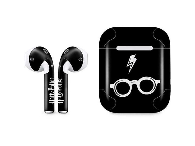 Decal Audio Skin Compatible with Apple AirPods 2 - Officially Licensed Wizarding World Harry Potter Scar and Glasses Design