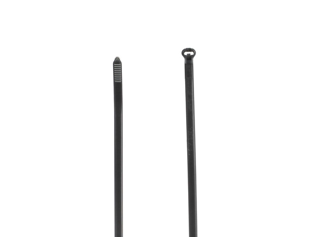 Cable Tie, 7-1/2 in L, 1-3/4 in Max Bundle Dia., Black, Nylon 6/6, 50 lb Strength, 100 PK - 1 Each