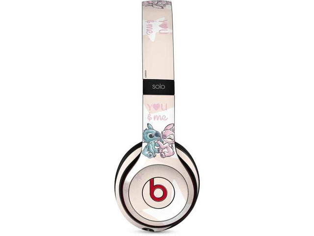 Decal Audio Skin Compatible with Beats Solo 3 Wireless - Officially Licensed Disney Lilo and Stitch Stitch and Angel Design