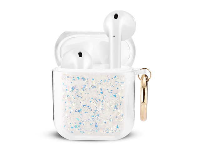 Gadgets Air Pod Case for Protection - Compatible with 1st & 2nd Generation Apple AirPods- Lightweight Case with Key Ring - Easy to Use - Glitter...