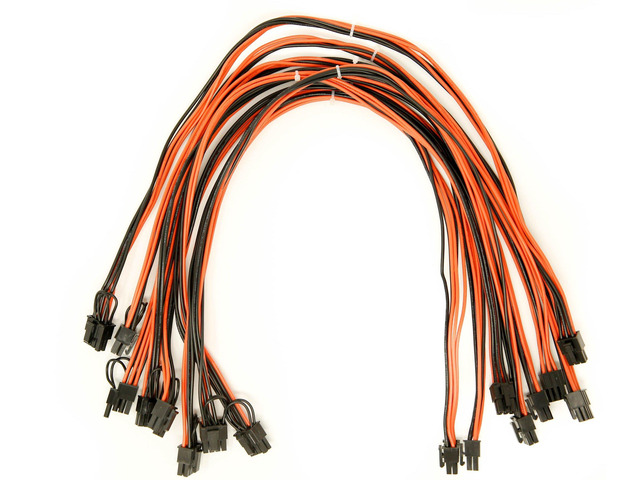 8 Pack 16 AWG UL 1007 Approved Wire 6 pin PCI to 6+2 pin Male to Male PCI Cable 24 inch Length pcie Cables