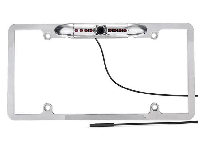 Backup HD Camera Frame License Plate Rear View Night Vision Waterproof Compatible with Alpine Car Radio iLX-F409 iLX-F409 ILX-F509 ILX-W650...