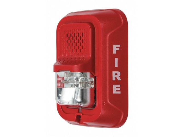 Horn Strobe,Marked Fire,Wall or Ceiling