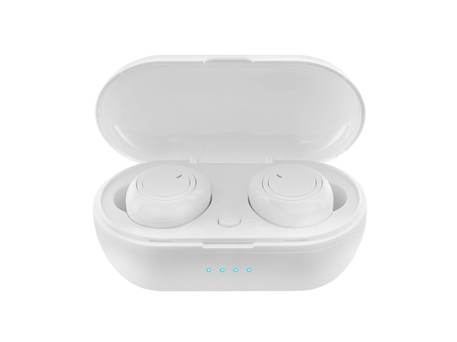 Ultra-Light Bluetooth Earbuds with LED Display & Bass Acoustic - Perfect for Running, Workouts, White