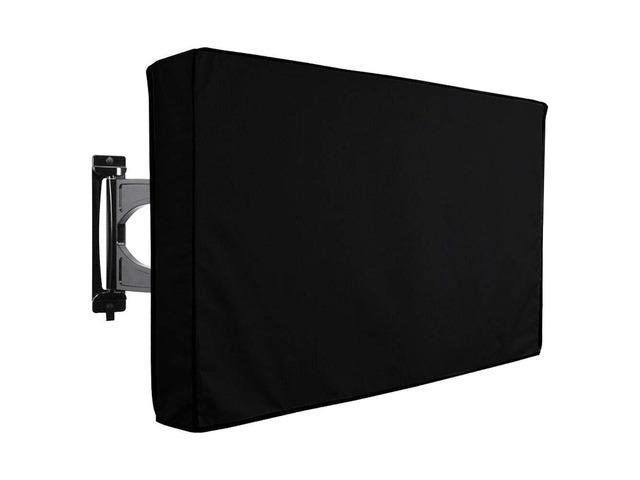 Mayhour Outdoor TV Cover Heavy duty Waterproof TV Cover Box Black with Bottom Seal Heat Resistant Weatherproof Dustproof Anti UV Outside Television...