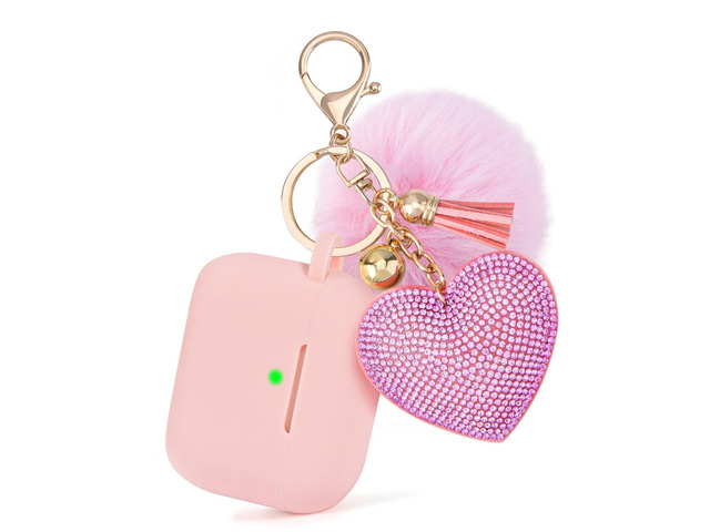 Case Compatible with AirPod Pro 2 Protective Cover with Keychain (502-Pink)