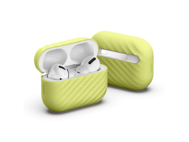 Designs NimbleShell Premium Upright Silicone Case Compatible with Airpods Pro with Built-in Vertical Stand Design (Airpods Pro, Volt Green)