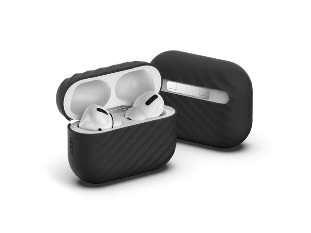 Designs NimbleShell Premium Upright Silicone Case Compatible with Airpods Pro with Built-in Vertical Stand Design (Airpods Pro, Black)