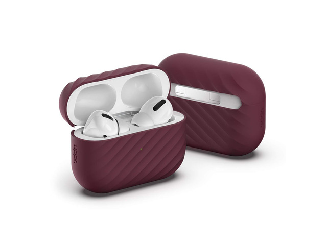 Designs NimbleShell Premium Silicone Case Compatible with Airpods Pro with Built-in Vertical Stand Design (Airpods Pro, Burgundy)
