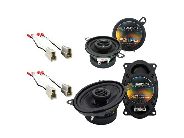 Fits 1985-1993 VW Cabriolet 3.5' 4x6 Speakers and Harness Kit Volkswagen Factory Replacement Upgrade, Wiring Connectors for Cars, 2 Size...