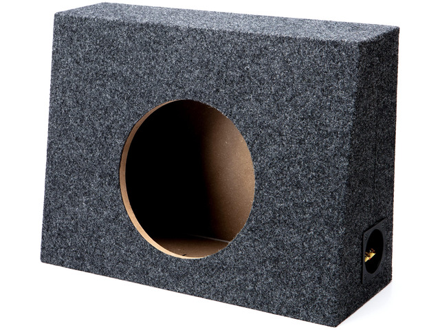 10' Inch Truck Sub Box Single Subwoofer Enclosure Regular Cab 5/8' MDF ASC Wedge design fits behind standard pickup seats, punchy bass upgrade...