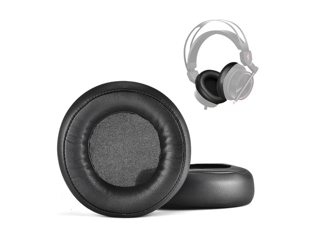Replacement Ear Pads for 1More Spearhead VR H1005 H1006 PRO Headphone Earpads H1707 Earpads Cushion Ear Pads Pillow (Black Protein Leather)