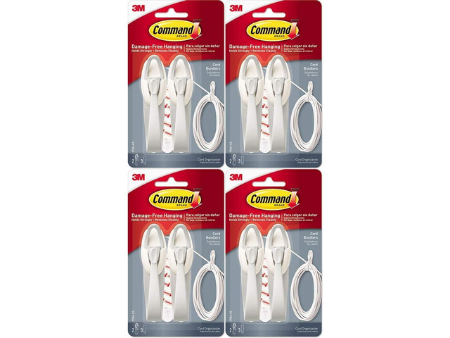 3M 17304 Cord Bundlers 4 Pack (8 Bundlers)