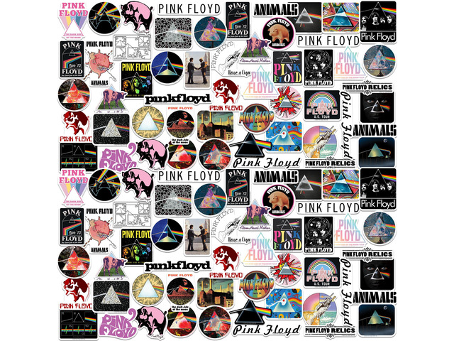 Pink Floyd Album Art Set 1 100 Vinyl Stickers Waterproof Die-Cut Decals Car