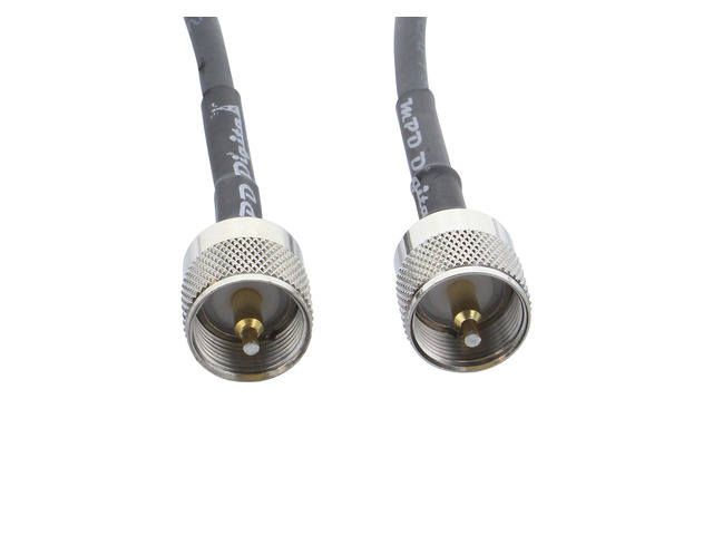RG58-PL259-PL-259-male-UHF PL-259 Male Connectors on RG-58 CB Ham Radio Coaxial Cable Jumper with MILSPEC MIL-C-17 RF Coaxial Cable (85 FT)