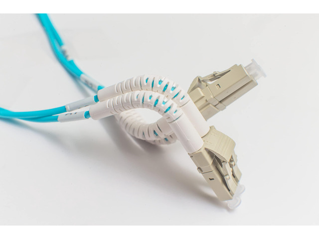 FiberCablesDirect - 20M OM4 LC LC Fiber Optic Cable AnyAngle Duplex 50/125 LC to LC Multimode Jumper 20 Meter (65.61ft) Length Options: 1M-30M...