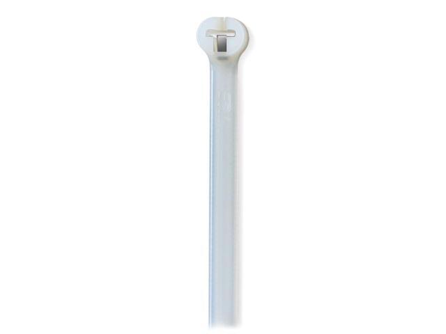 TY523M 4' Natural Cable Ties, 18 lb Tensile Strength, Stainless Steel Barb and Infinite Locking Positions, Corrosion Resistant Nylon for Indoor...