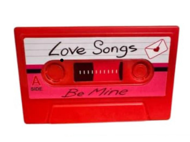 Personalized Valentine's Day Voice Recording Cassette, Red Retro Love Songs Recordable Message Tape, Romantic Custom Audio Gift