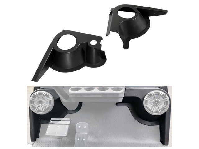 Speaker Pods Compatible with 1994-2023 EZGO TXT Replacement for 627153 Golf Cart Black Texture Pair ABS Speaker Stands