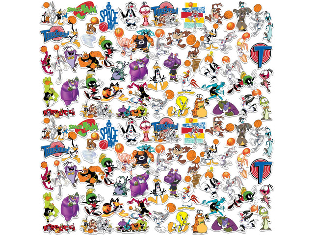 Space Jam 100 Vinyl Stickers Waterproof Die-Cut Decals Laptop Water Bottle