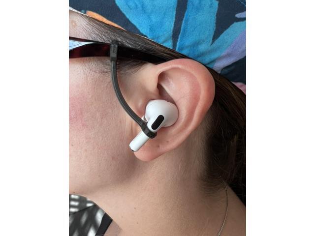 Silicone Strap Accessory for Securing Wireless Earbuds, Black Manufactured in The USA Patents Pending (1 Pack)