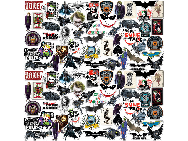 Batman The Dark Knight 100 Vinyl Stickers Waterproof Die-Cut Decals Laptop