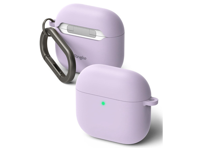 Silicone [Feels Velvety Soft] Designed for AirPods 4 Case, Lightweight Slim Cute Cover for Women, Men - Light Purple