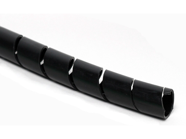 Black Polyethylene Spiral Wrap - 1/4' OD - 25 Foot Spool