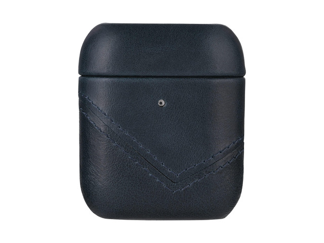 Premium Leather Case Compatible with Apple AirPods 1 & 2, Wireless Charging, Two-Piece Design (Ocean)