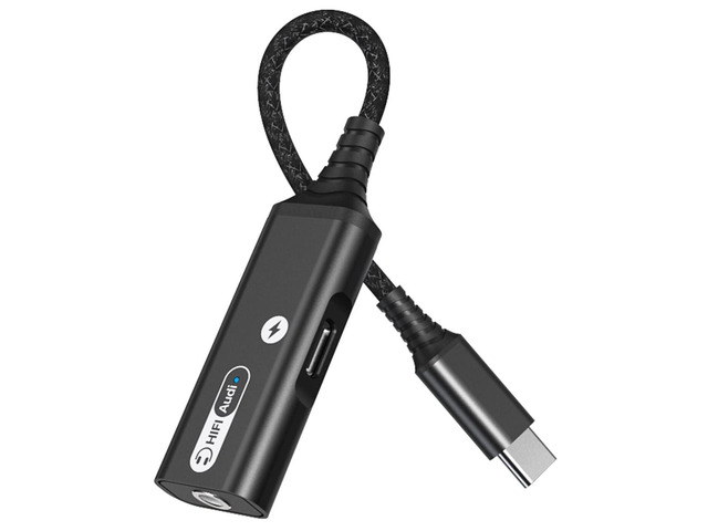 USB-C to 3.5mm Headphone LED 60W Charging 3.0 Adapter Compatible with Apple iPad Pro 13 (2024) Dongle Dual PD to Aux Audio Jack Fast Hi-Speed...