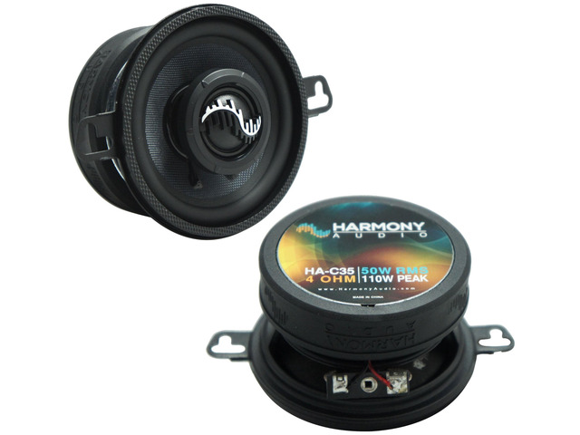 3-1/2 Inch Car Speakers - Carbon 3.5' 110W Replacement Pair clear sound upgrade for small dash openings, easy drop in fit for trucks and classic...