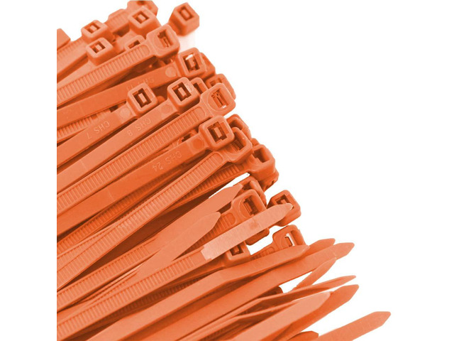 Pro Tie Standard Duty, Self-Locking Nylon Cable Wire Ties for Indoor and Outdoor Use 11.8-Inch, 50 lbs. Tensile Strength, Orange Nylon, 100-Pack...