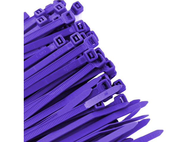 Pro Tie Standard Duty, Self-Locking Nylon Cable Wire Ties for Indoor and Outdoor Use 11.8-Inch, 50 lbs. Tensile Strength, Purple Nylon, 100-Pack...
