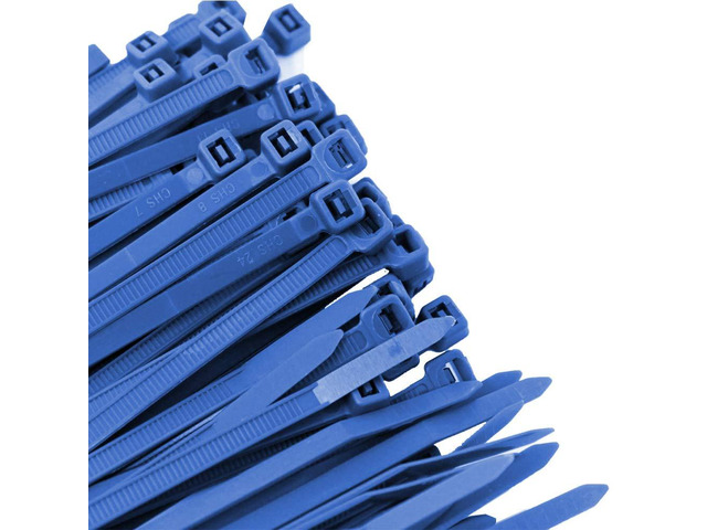 Pro Tie Standard Duty, Self-Locking Nylon Cable Wire Ties for Indoor and Outdoor Use 11.8-Inch, 50 lbs. Tensile Strength, Blue Nylon, 100-Pack...
