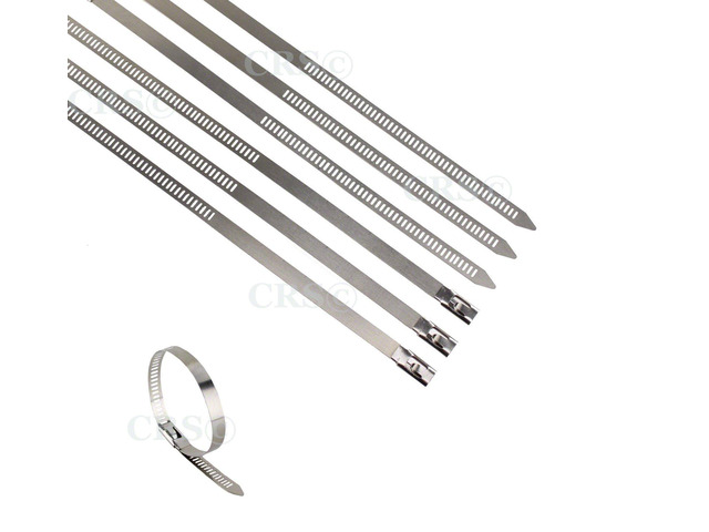 JC Performace Products USA (10 Pack) 310 Stainless Steel Cable Ties Positive Locking Ladder Hose Clamps
