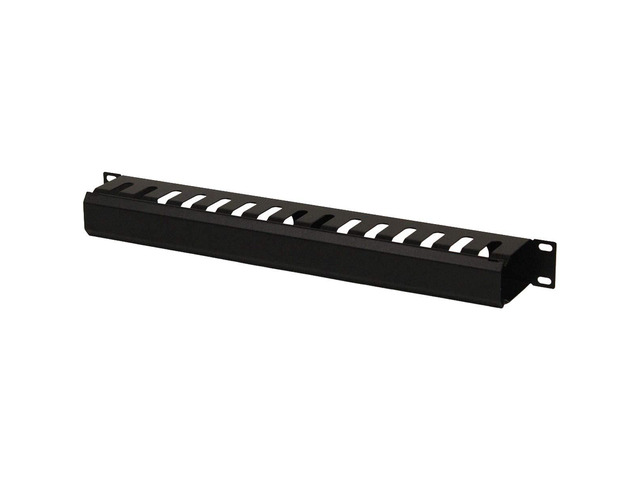 1U Metal Rack Mount Horizontal Cable Manager Duct Raceway for 19 Inch Server Rack
