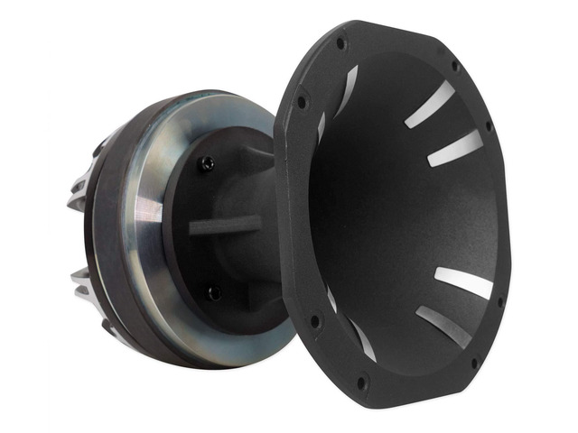 HT151 3' 450w Car/Pro Aluminum Horn Titanium Tweeter w/ 3' Voice Coil 150W RMS, Compression Driver, 105dB, 60 Oz Magnet, Kapton Voice Coil, Ferro...