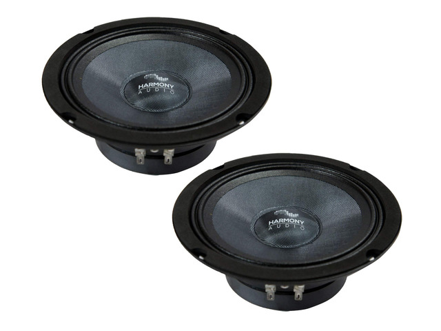 6.5 Inch Midbass Mid Range Car Speakers 4 Ohm Carbon Cone Punchy midrange bass clarity for door and kick panel upgrades, pairs with tweeters and...
