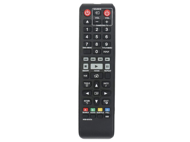 New AK59-00167A Replace Remote for Samsung Blu-ray BD-J6300 BD-JM63 BD-JM63C