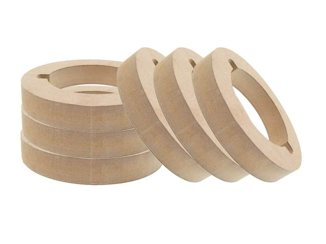 Custom MDF Tweeter Adapter Rings 2.91' ID x 4.33' OD Car Audio Installation (3 Pairs - 6 Rings)