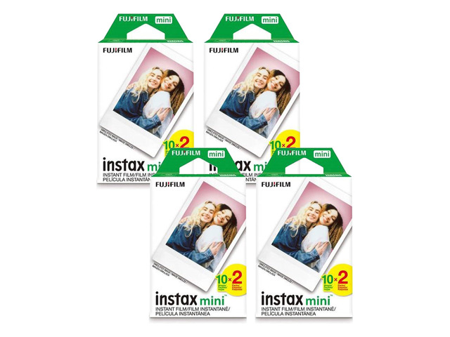 instax mini Instant Daylight Film Pack, 20 Exposures (4-Pack)