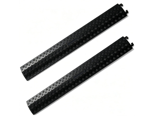 2-Pack 40.5' Cable Ramp 1-Channel, 2000 lbs, Black Heavy Duty Cord Ramp, Drop Over Hose & Cord Protector for Indoor Outdoor High Traffic Areas,...