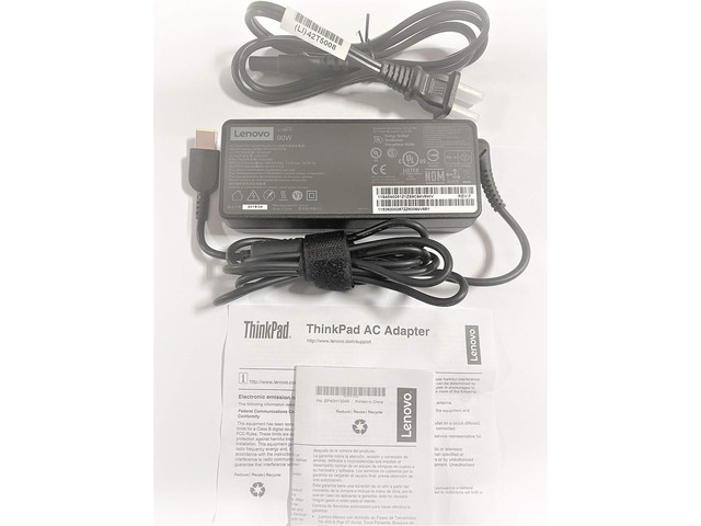 90W Slim Tip Ac Adapter (0B46994, ADLX90NLC2A, Original Packaging) USA 2 Pin Power Cord Included, Black