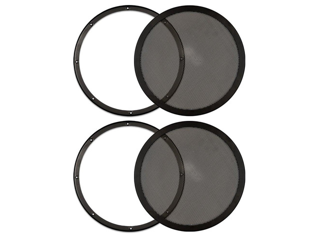 Monitor Subwoofer Part, Heavy Duty Steel Mesh Snap On Woofer Grills for 12' Speakers 2 Grill Pack (SG-M12-2)