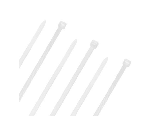 16-Inch Nylon Cable Ties, White, 120 lbs, 100 Pack