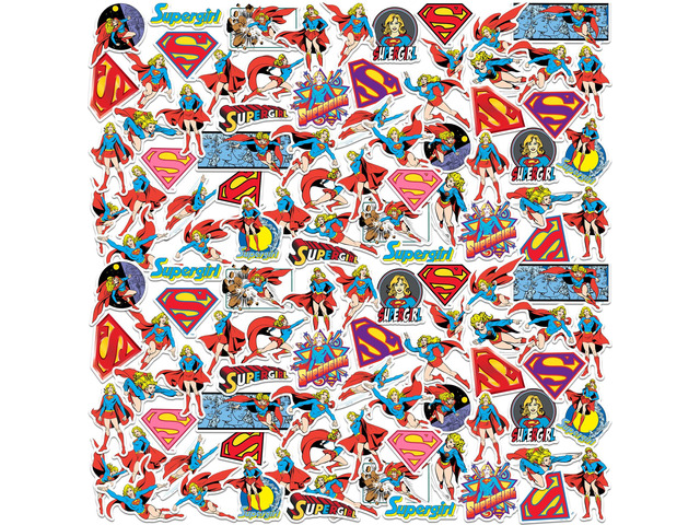 Supergirl Retro 200 Vinyl Stickers Waterproof Die-Cut Decals Laptop Car