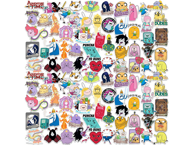 Adventure Time 200 Vinyl Stickers Waterproof Die-Cut Decals Laptop Car