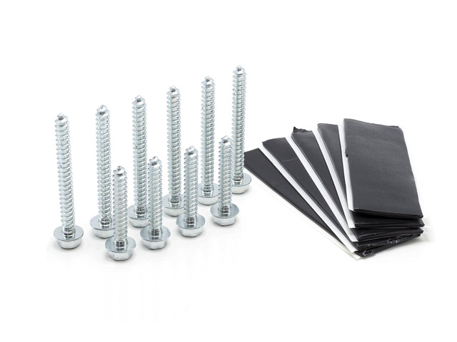 Roof Pitch Pad Kit - Antenna Mounting Sealant Kit With 10 Grade-5 Steel Lag Bolts and 5 Mastic Tar Pads for Antennas, TV Mounts, Tripods, and...