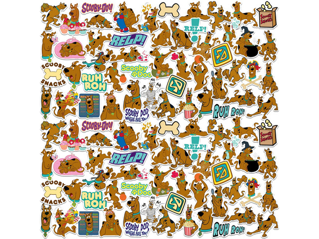 Scooby-Doo! Character 100 Vinyl Stickers Waterproof Die-Cut Decals Laptop