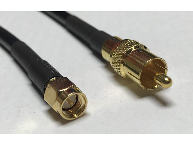 RG58 SMA Male to RCA Male Pigtail Jumper RF Coaxial Cable 50ohm 1 FT Length USA